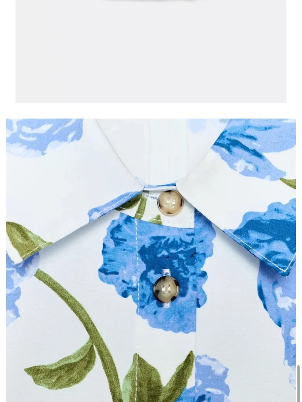Zara Floral Poplin Top